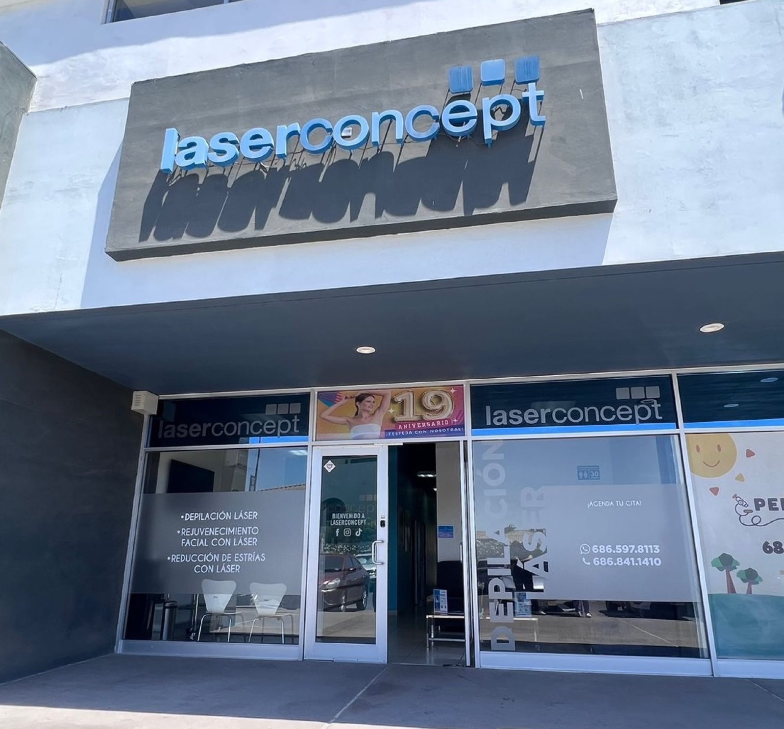 Fachada de la sucursal Laserconcept Mexicali, Baja California