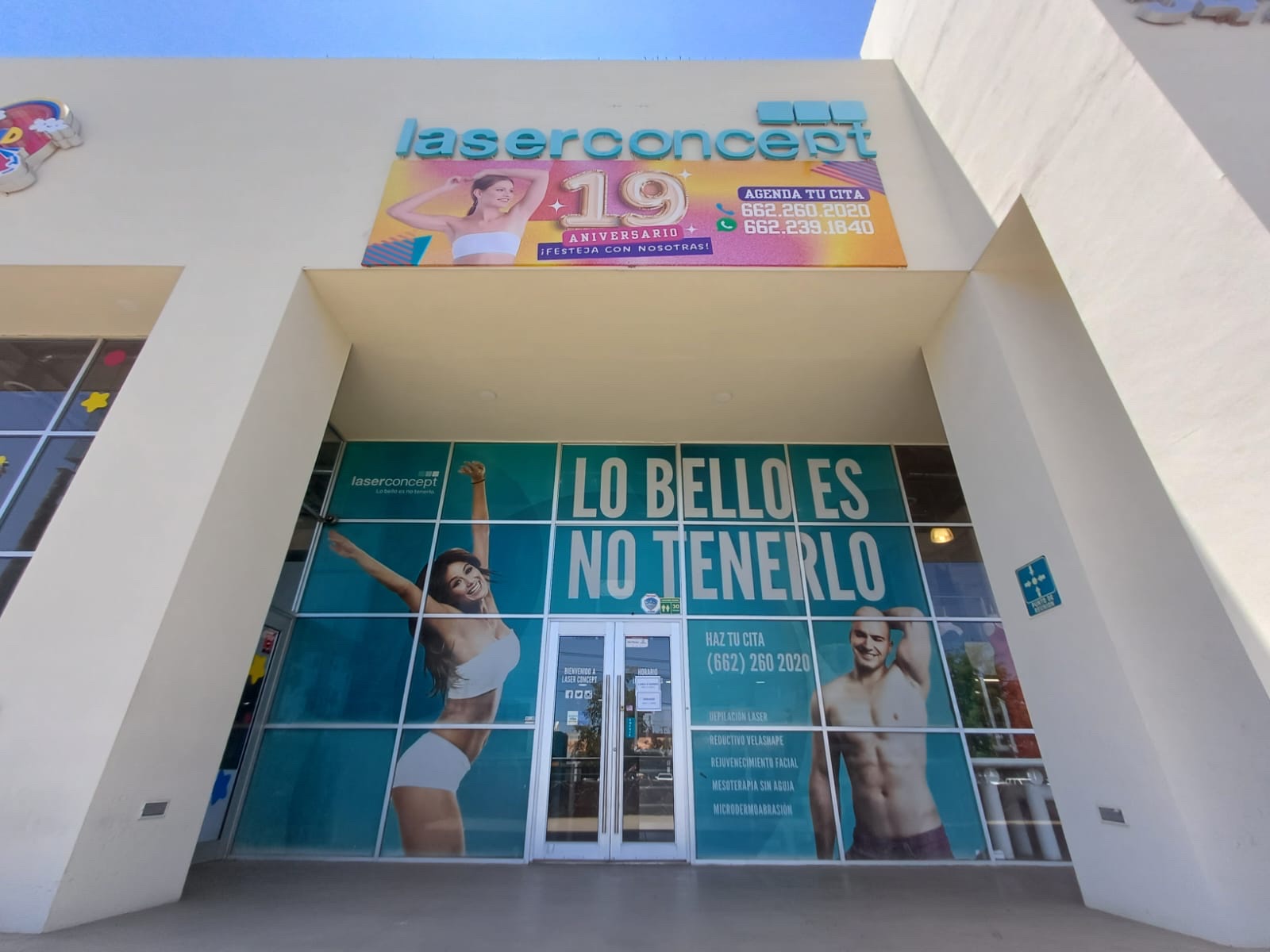 Fachada de la sucursal Laserconcept Navarrete en Hermosillo, Sonora